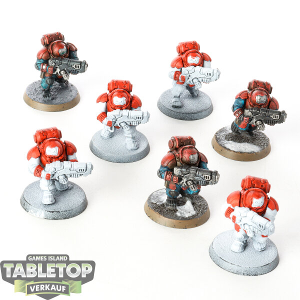 Leagues of Votann - 7 Hearthkyn Warriors - teilweise bemalt