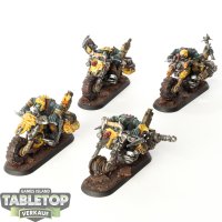 Orks - 4x Ork Warbiker Mob Klassisch - bemalt