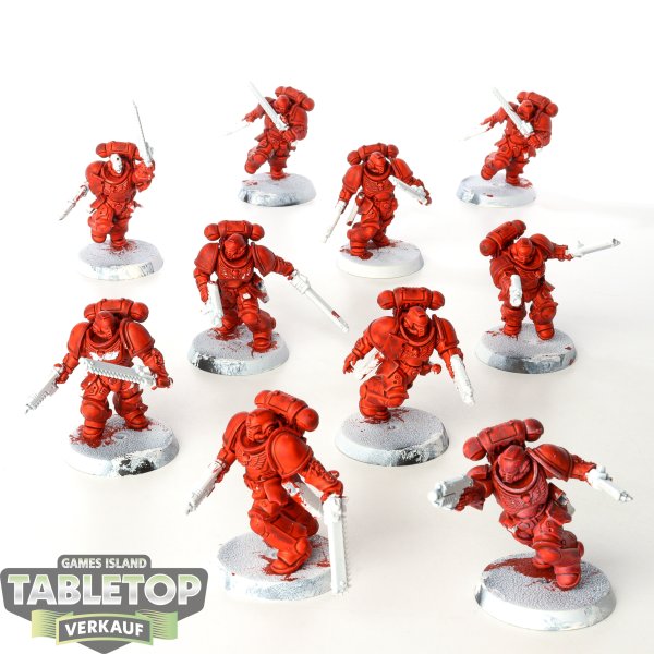 Space Marines - 10x Assault Intercessors - teilweise bemalt