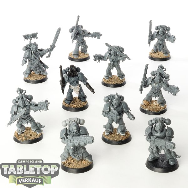 Space Wolves - 10x Blood Claws - teilweise bemalt