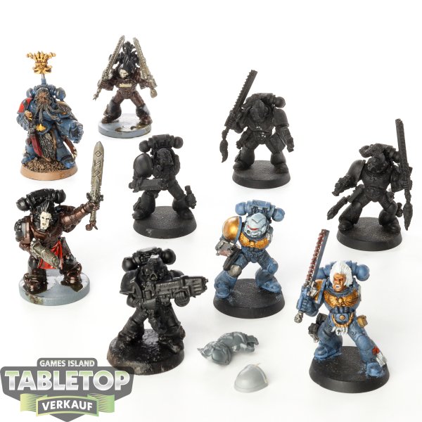 Space Wolves - 9x Blood Claws - teilweise bemalt