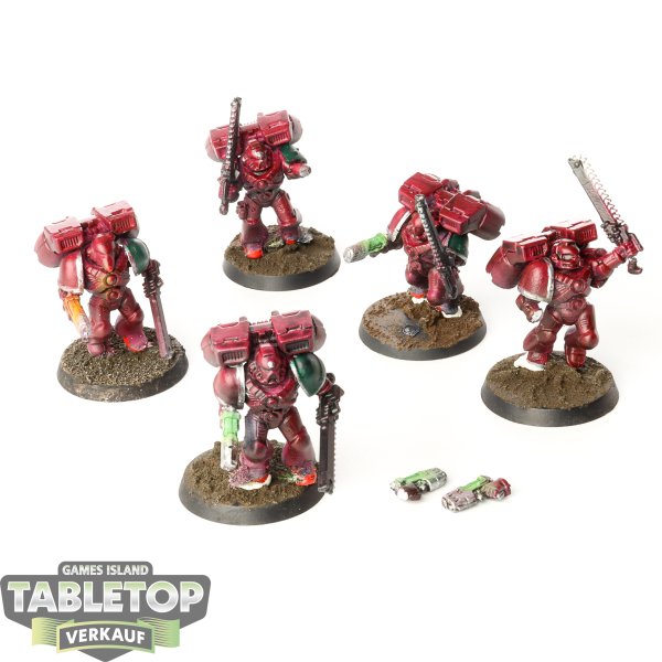 Space Marines - 5x Assault Squad klassisch - bemalt