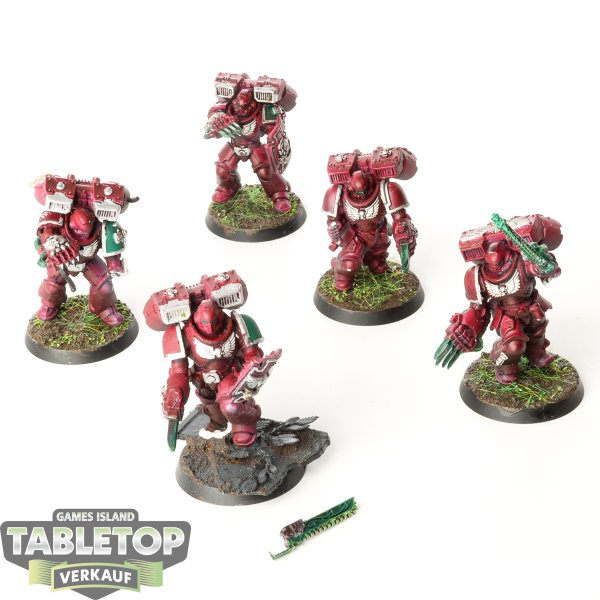 Space Marines - 5x Jump Pack Intercessors / Vanguard Veterans - bemalt