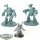 Adeptus Mechanicus - 2x Kastelan Robots & 1x Cybernetica Datasmith - grundiert