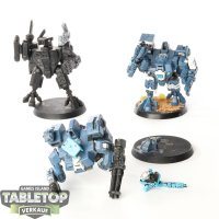 Tau Empire - 3x XV8 Crisis Battlesuit Team klassisch -...