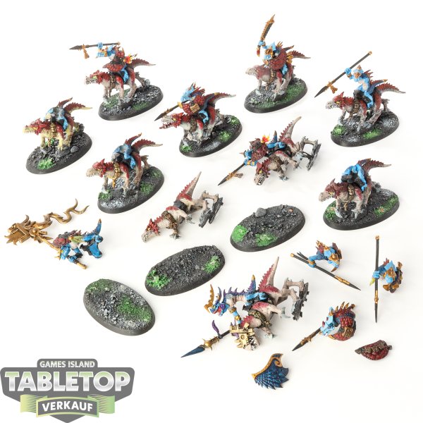 Seraphon - 10 Saurus Knights - bemalt