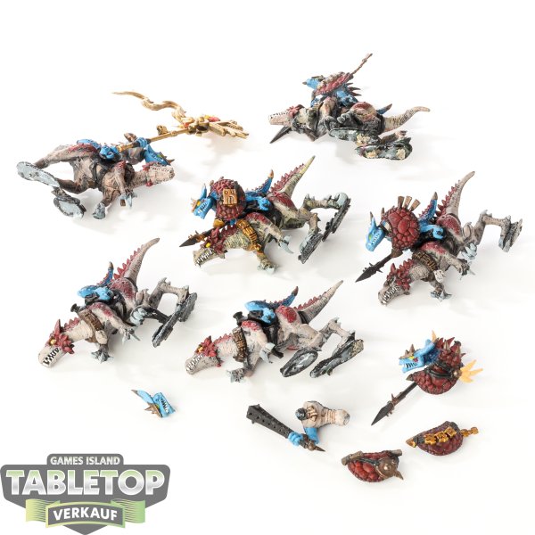 Seraphon - 6 Saurus Knights - bemalt