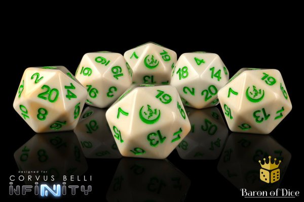 Baron of Dice - Infinity: Haqqislam - Official Dice Set (6 Dices)