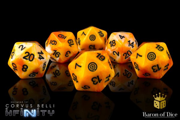 Baron of Dice - Infinity: Invincible Army - Official Dice Set (6 Dices)