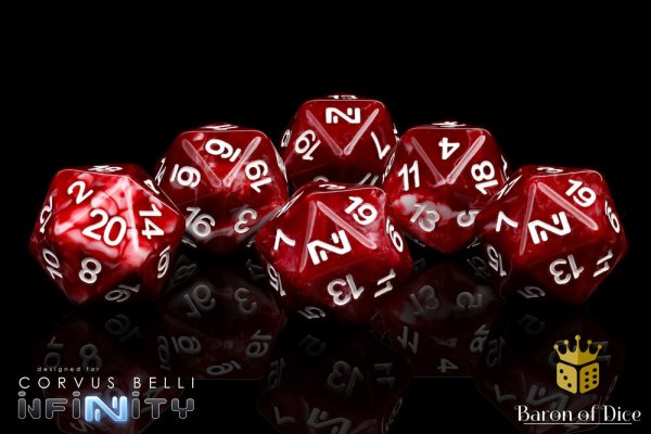 Baron of Dice - Infinity: N4 Aggression Incarnate - Official Dice Set (6 Dices)
