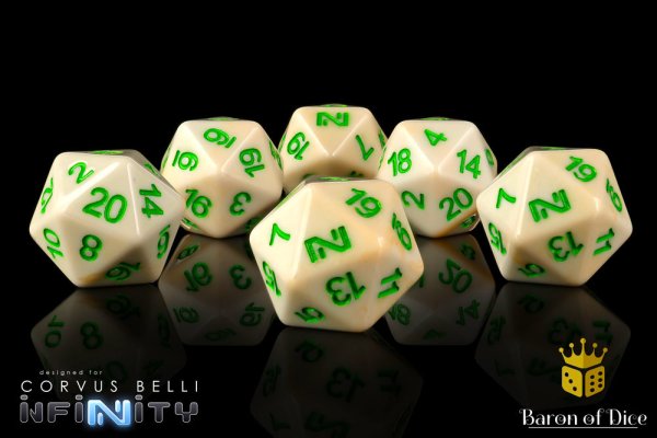 Baron of Dice - Infinity: N4 Search For Knowledge - Official Dice Set (6 Dices)