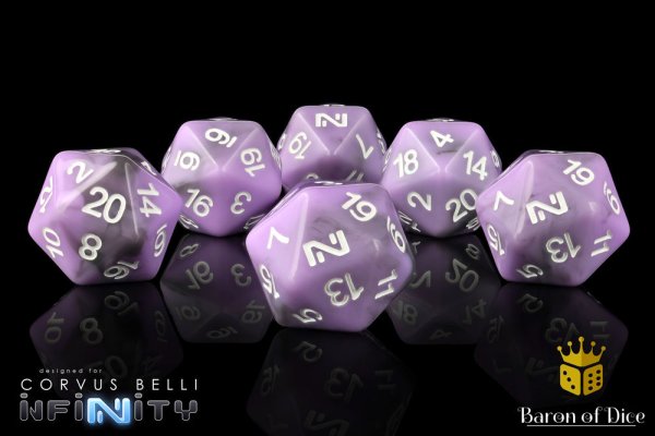Baron of Dice - Infinity: N4 Purple - Official Dice Set (6 Dices)