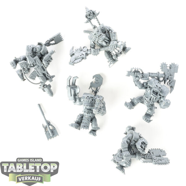 Orks - 5x Ork Nobz - unbemalt