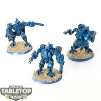 Tau Empire - 3 XV8 Crisis Battlesuit Team - bemalt