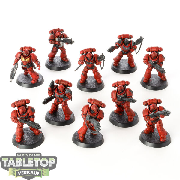 Blood Angels - 10 Intercessors - bemalt