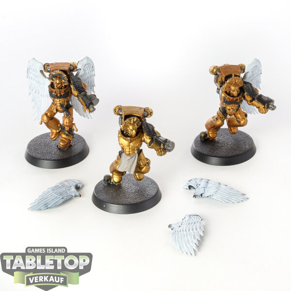 Blood Angels - 3 Sanguinary Guard - bemalt