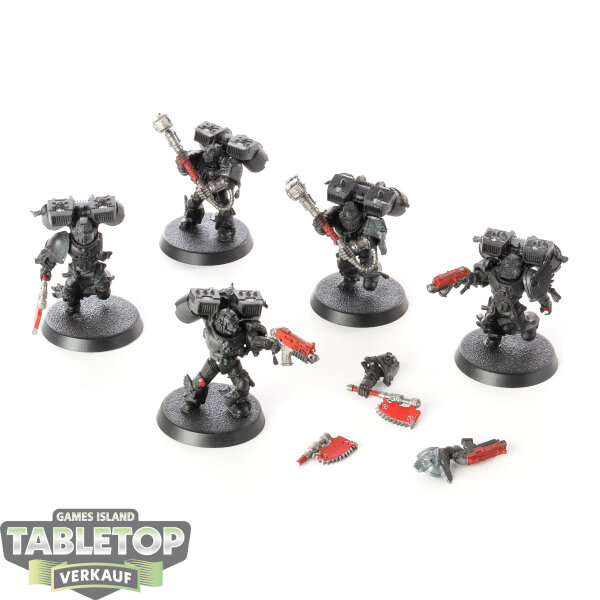 Blood Angels - 5 Death Company - teilweise bemalt