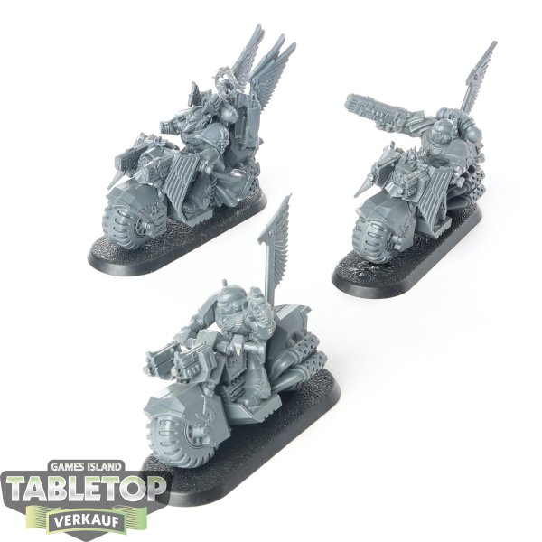 Dark Angels - 3 Ravenwing Bikes - unbemalt