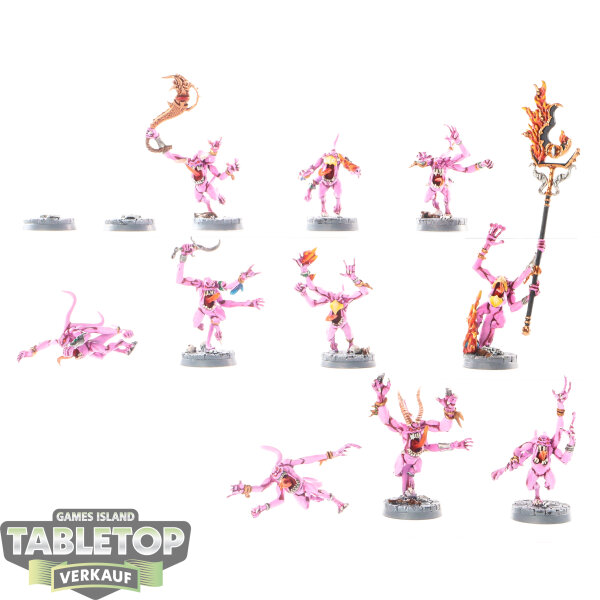 Chaos Daemons - 10 Pink Horrors of Tzeentch - bemalt