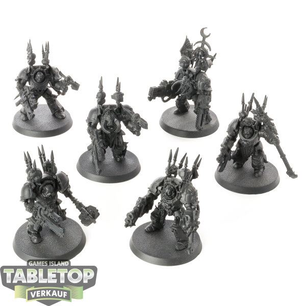 Chaos Space Marines - 6 Chaos Terminators klassisch - grundiert