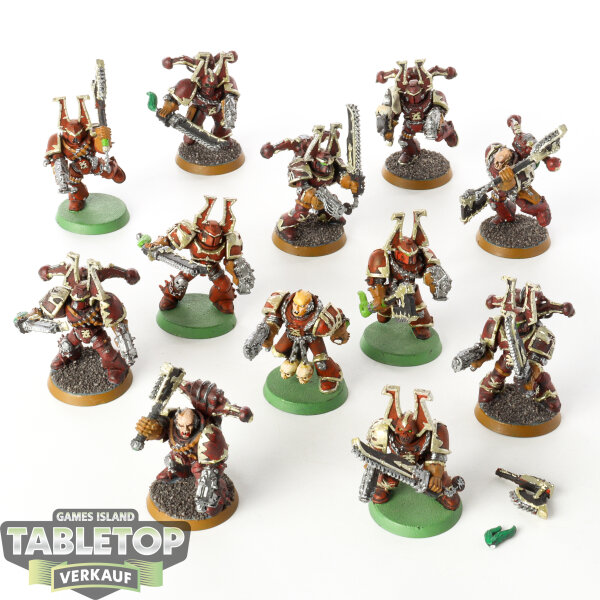 World Eaters - 12 Khorne Berzerkers klassisch - bemalt