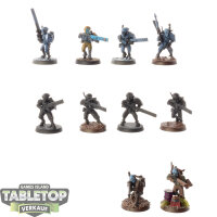 Tau Empire - 10 Fire Warriors - teilweise bemalt