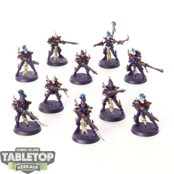 Drukhari - 10 Kabalite Warriors - teilweise bemalt