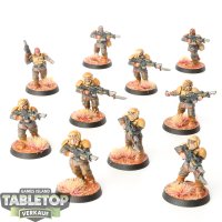 Astra Militarum - 10x Cadian Shock Troops klassisch - bemalt