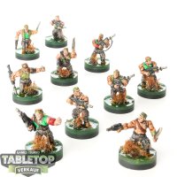 Astra Militarum - 10x Catachan Jungle Fighters - bemalt