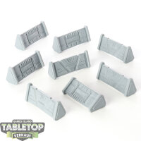 Gelände - 8 x Barricades  - unbemalt