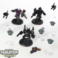 Tau Empire - 3 x XV8 Crisis Battlesuit Team - teilweise...