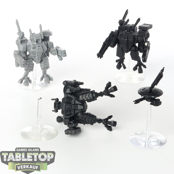 Tau Empire - 3 x XV8 Crisis Battlesuit Team klassisch - unbemalt