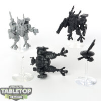 Tau Empire - 3 x XV8 Crisis Battlesuit Team klassisch -...