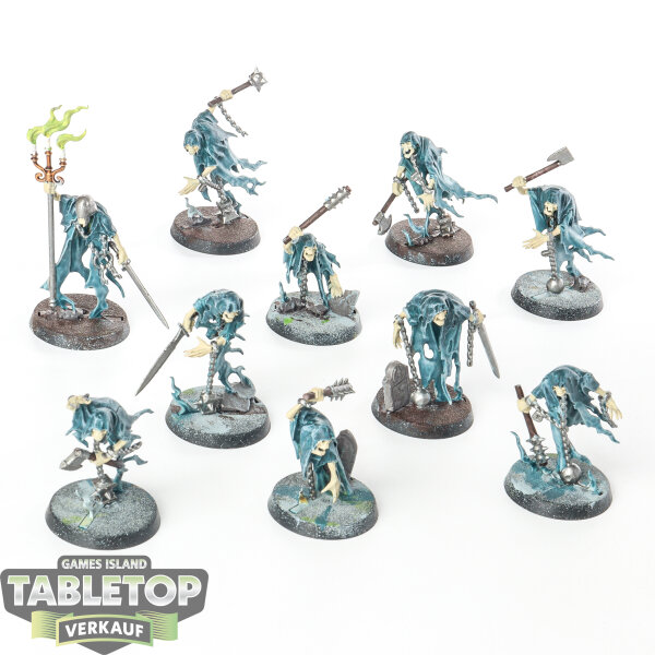 Nighthaunt - 10 x Chainrasp Hordes - teilweise bemalt
