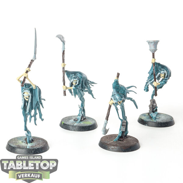 Nighthaunt - 4 x Grimghast Reapers - teilweise bemalt