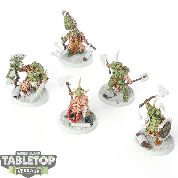 Maggotkin of Nurgle - 5x Putrid Blightkings - teilweise bemalt