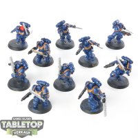 Space Marines - 10x Assault Intercessors - teilweise bemalt