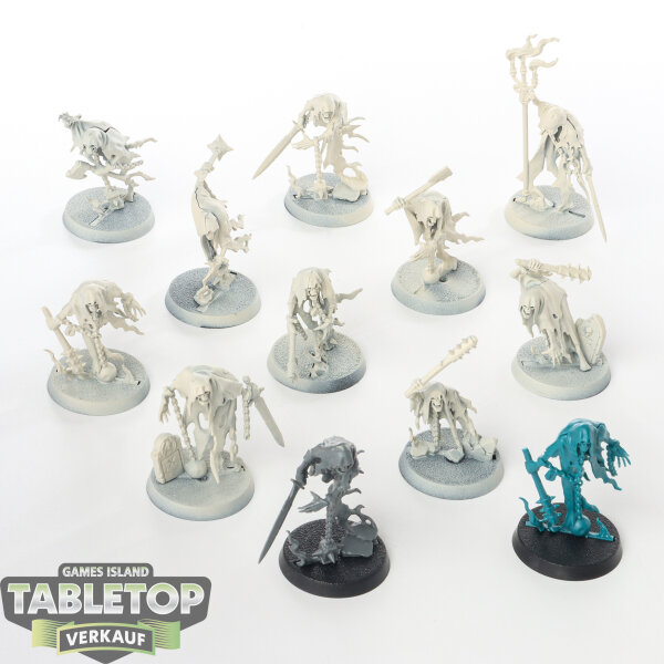 Nighthaunt - 12x Chainrasp Hordes - teilweise bemalt