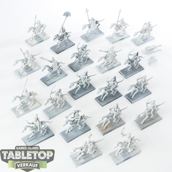 Tomb Kings of Khemri - 21x Tomb Kings Skeleton Horsemen/Horse Archers - grundiert