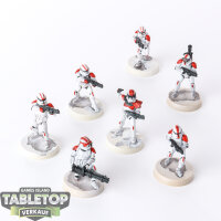 Galaktische Republik - 7 x Phase II Clone Troopers - bemalt