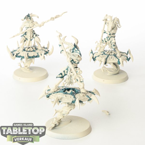 Disciples of Tzeentch - 3x Tzaangor Enlightened - teilweise bemalt