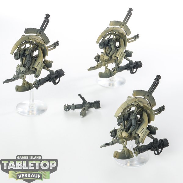 Necrons - 3x Tomb Blades - teilweise bemalt