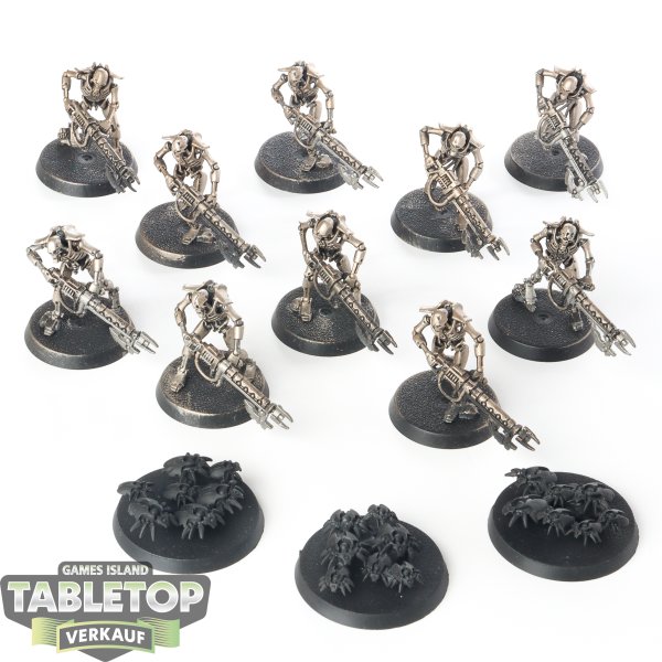 Necrons - 10x Necron Warriors - teilweise bemalt