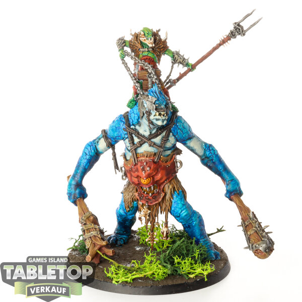 Orruk Warclans - Breaka-boss on Mirebrute Troggoth - bemalt