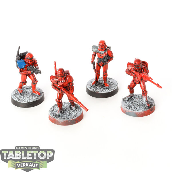 Galaktisches Imperium - 4x Imperial Stormtroopers Upgrade - teilweise bemalt