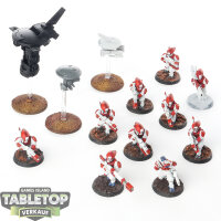 Tau Empire - 10x Pathfinder Team - teilweise bemalt