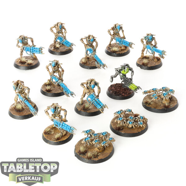 Necrons - 10 x Necron Warriors - teilweise bemalt