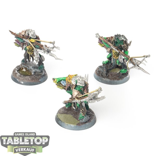 Orruk Warclans - 3 x Man-Skewer Boltboyz - bemalt