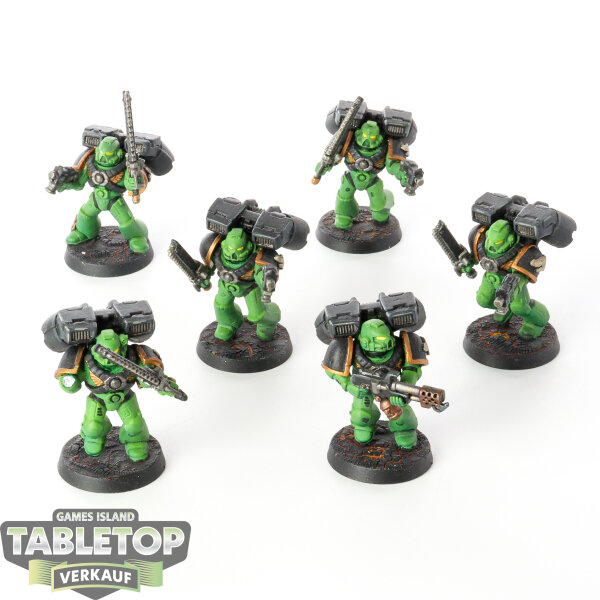 Space Marines - 6 x Vanguard Veteran Squad - bemalt