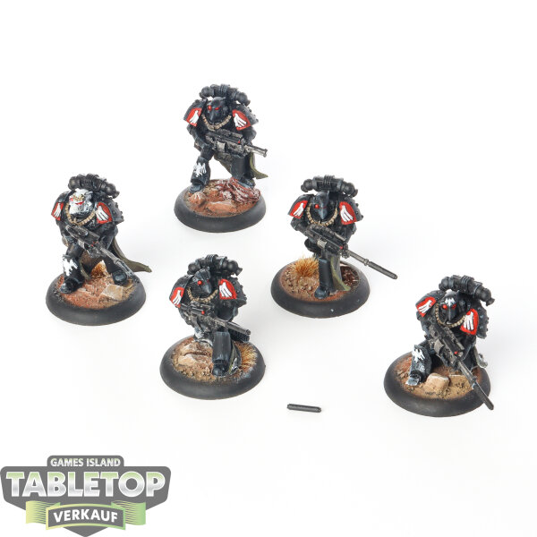Horus Heresy - 5x Raven Guard Mor Deythan Strike Squad - bemalt